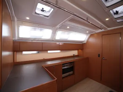 Galley of Sail Leo, a Bavaria Cruiser 46 sailboat at Fethiye, Turkey