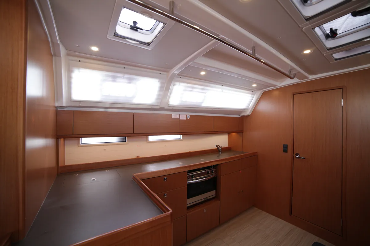 Galley of Sail Leo, a Bavaria Cruiser 46 sailboat at Fethiye, Turkey