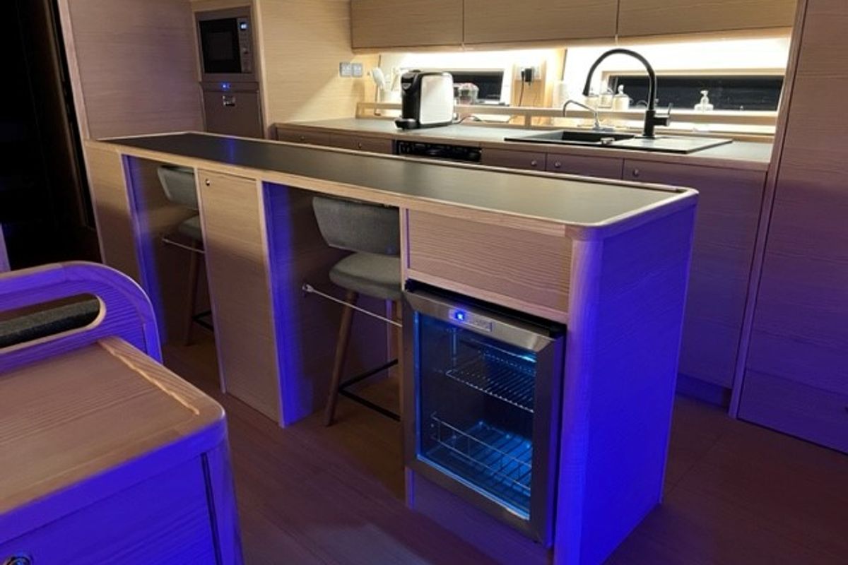 Galley of Sofia Blu, a D&D Kufner 54 Exclusive sailboat at Salerno, Italy