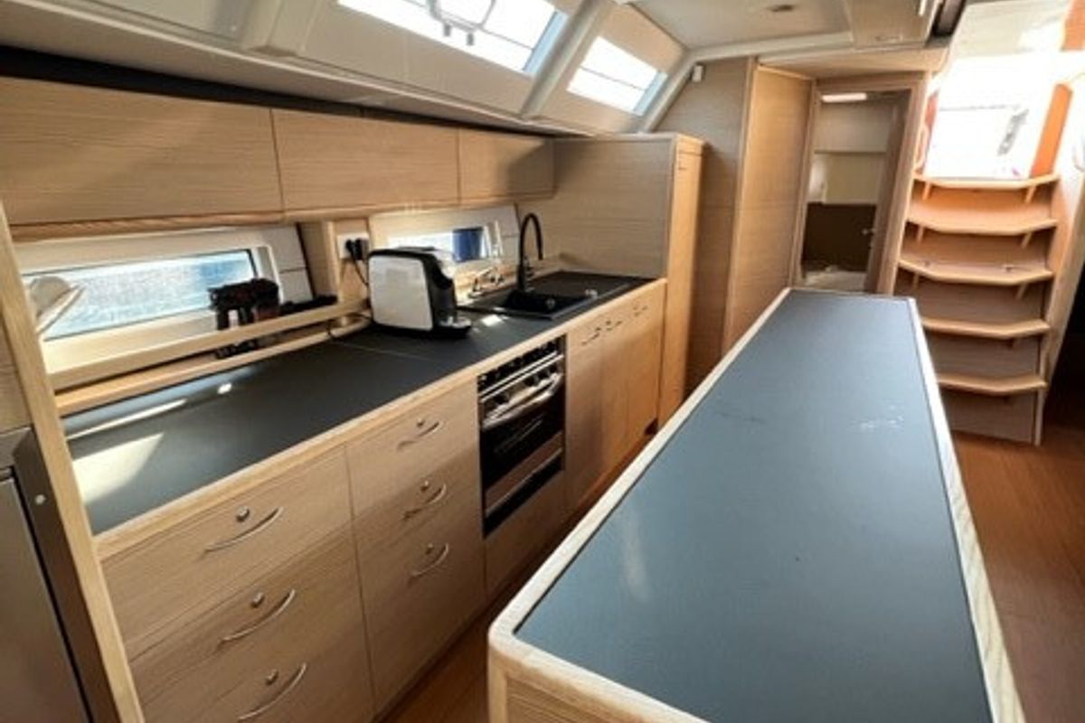 Galley of Sofia Blu, a D&D Kufner 54 Exclusive sailboat at Salerno, Italy