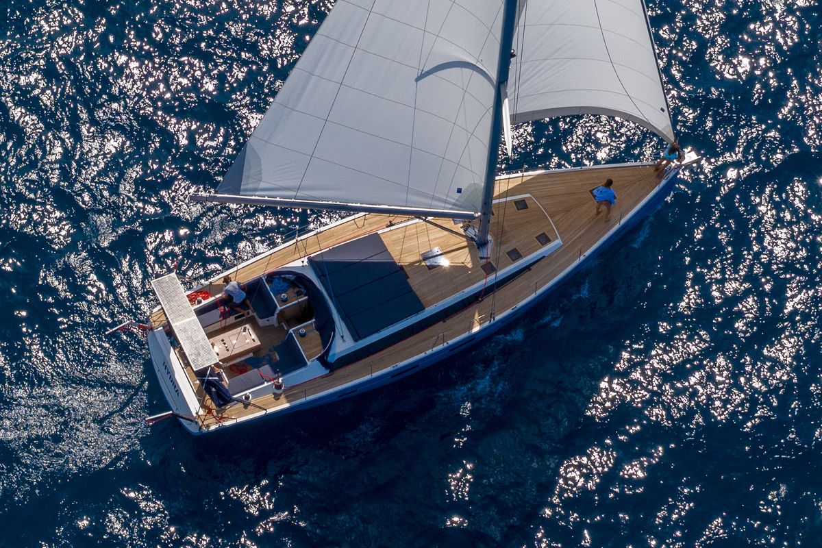 Exterior view of Sofia Blu, a D&D Kufner 54 Exclusive sailboat at Salerno, Italy