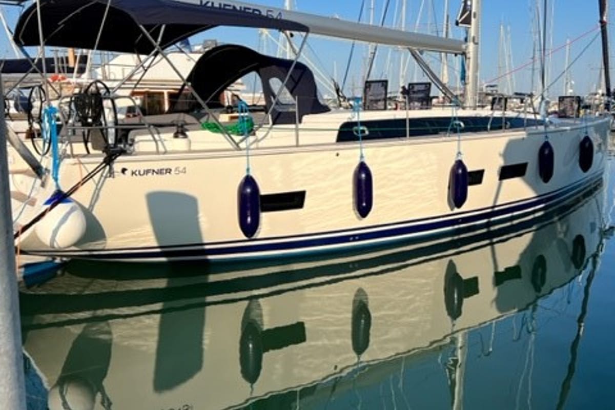 Exterior view of Sofia Blu, a D&D Kufner 54 Exclusive sailboat at Salerno, Italy