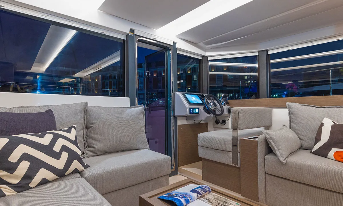 Salon of Moorings 403 PC Exclusive, a Leopard 40 PC catamaran at Road Town, British Virgin Islands