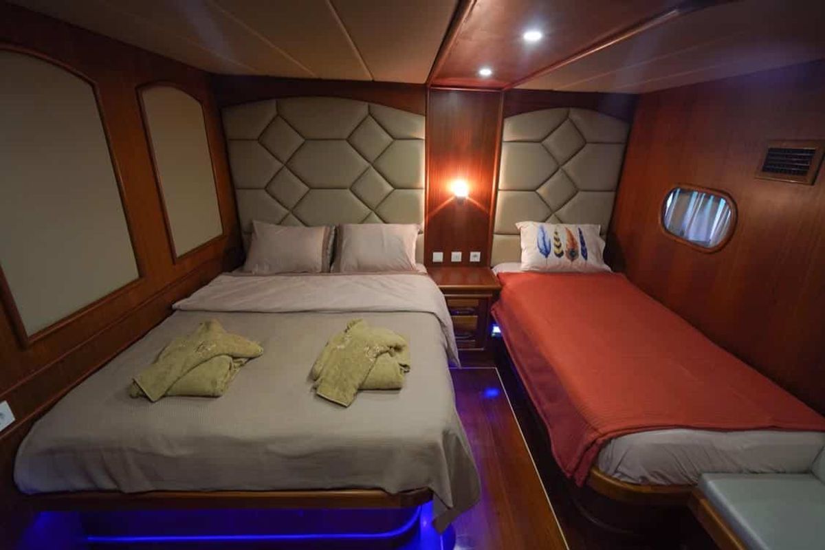 Cabin on Prenses Esila, a Gulet Gulet gulet at Marmaris, Turkey