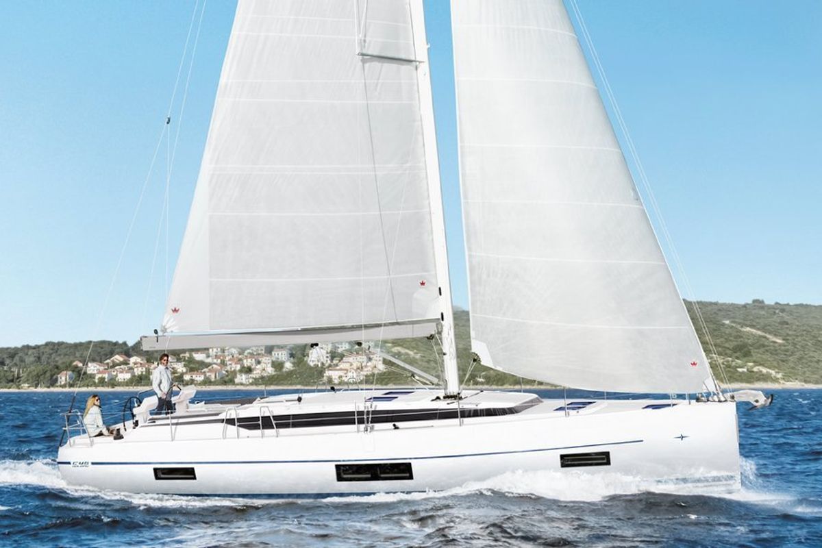 Galley of Alma Libre VIII (NEW 2022), a Bavaria C45 sailboat at Municipal Unit of Lefkada, Greece