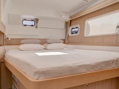 Cabin on Orion VIII, a Lagoon 400 S2 catamaran at Skiathos, Greece