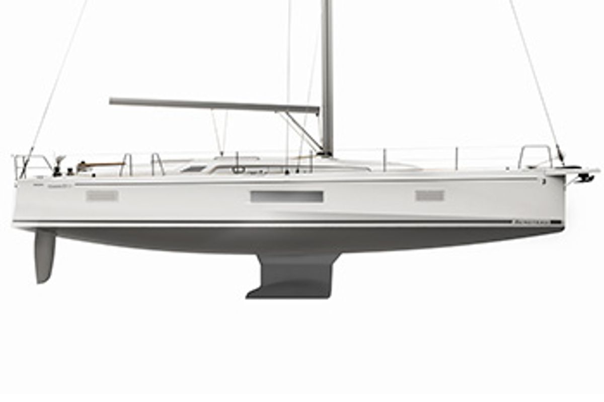 Exterior view of Mighty M, a Beneteau Oceanis 51.1 sailboat at Athens, Greece