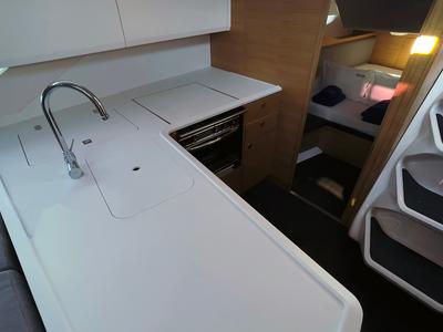 Galley of Iron Man, a Elan E6 sailboat at Pirovac, Croatia