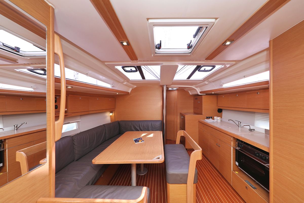 Salon of Air Princess, a Dufour 430 GL sailboat at Grad Biograd na Moru, Croatia