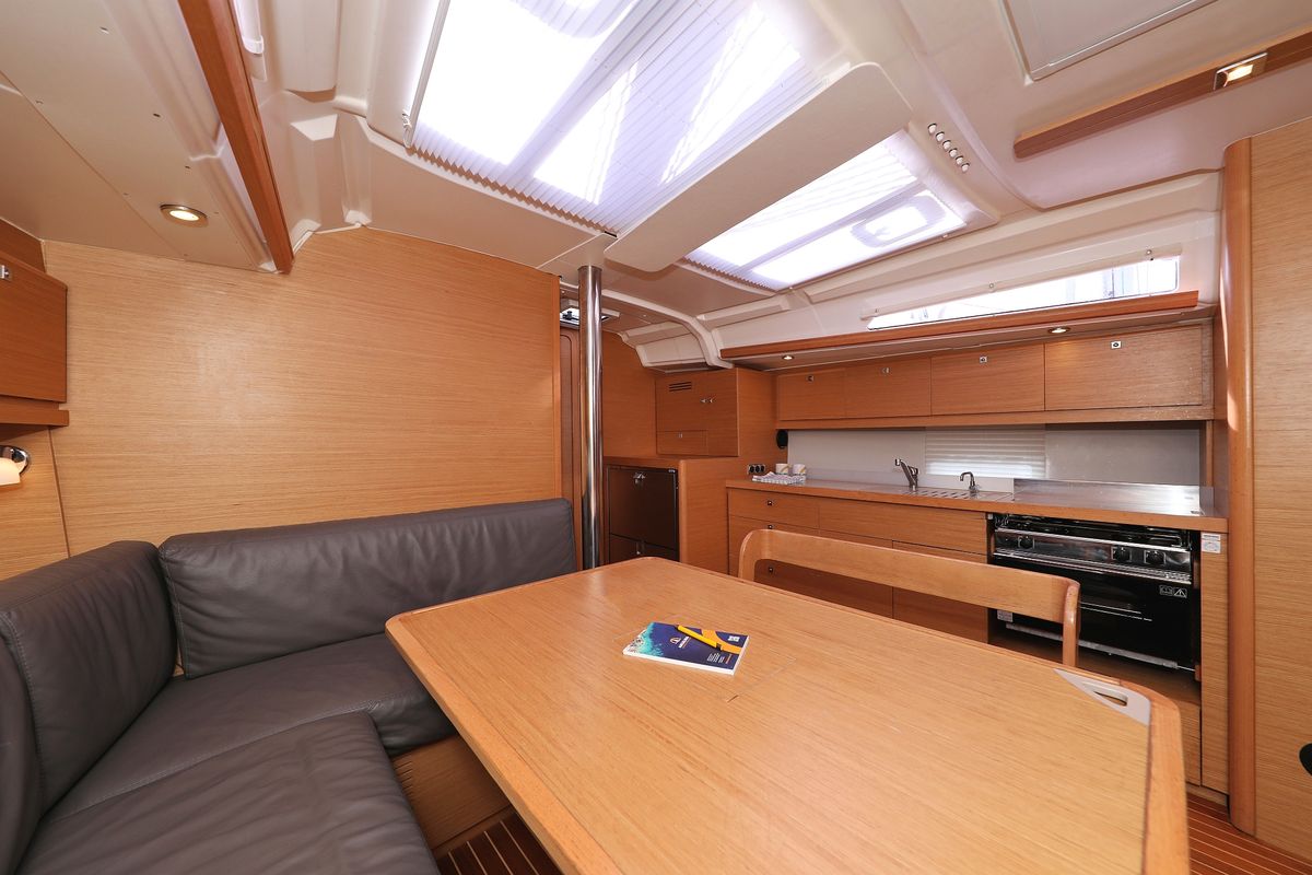 Salon of Air Princess, a Dufour 430 GL sailboat at Grad Biograd na Moru, Croatia