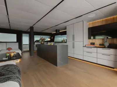 Galley of Moonlight, a Gulet Moon Sail 60 catamaran at Lavreotiki Municipal Unit, Greece