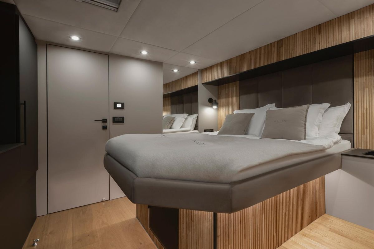 Cabin on Moonlight, a Gulet Moon Sail 60 catamaran at Lavreotiki Municipal Unit, Greece