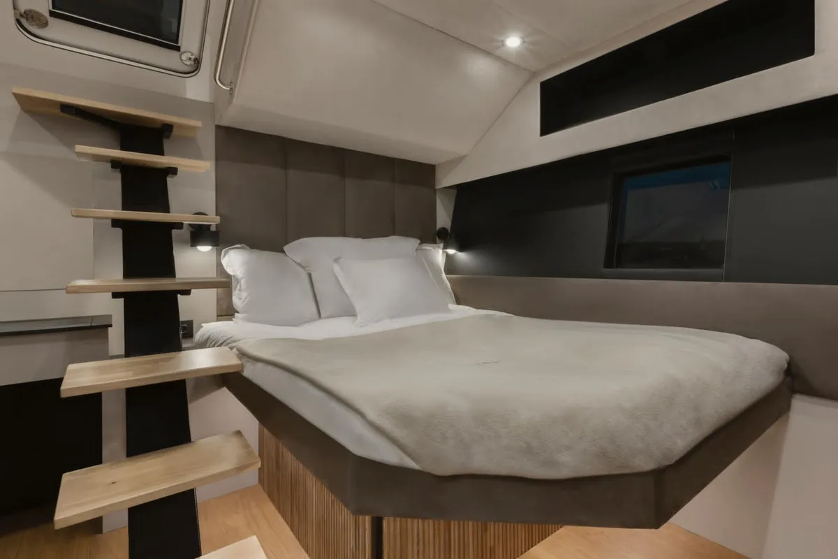 Cabin on Moonlight, a Gulet Moon Sail 60 catamaran at Lavreotiki Municipal Unit, Greece