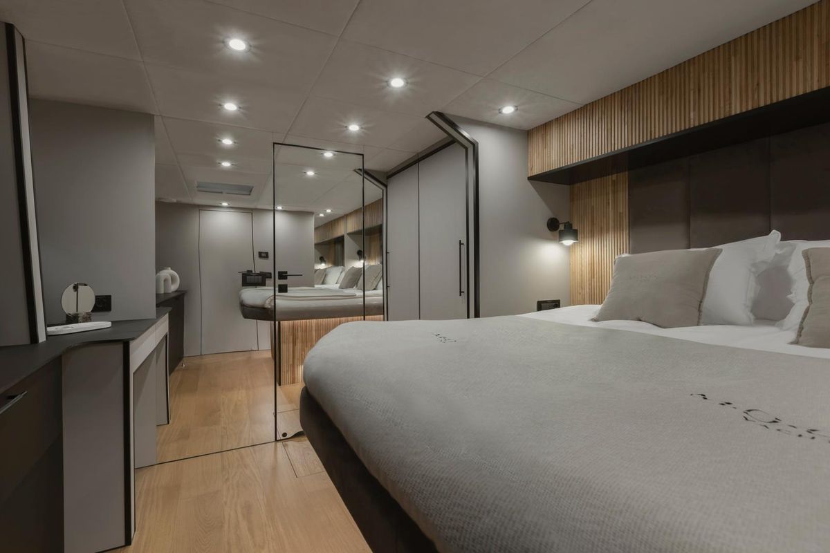 Cabin on Moonlight, a Gulet Moon Sail 60 catamaran at Lavreotiki Municipal Unit, Greece