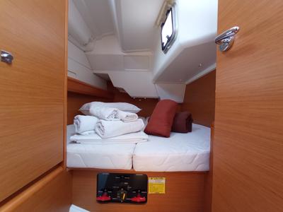 Cabin on Fearless, a Jeanneau Sun Odyssey 379 sailboat at Municipal Unit of Lefkada, Greece