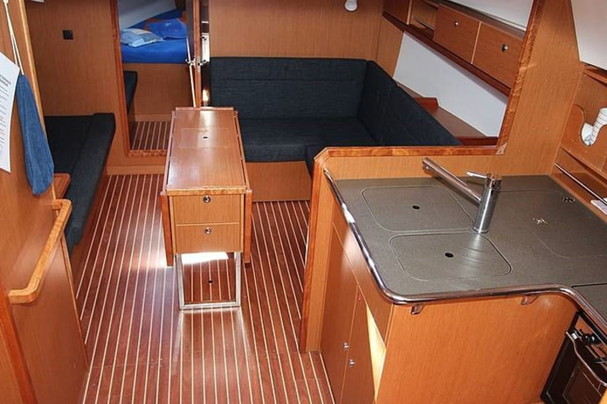Salon of ADORA, a Bavaria Cruiser 36 sailboat at Primošten, Croatia