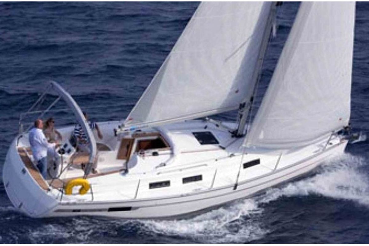 Exterior view of ADORA, a Bavaria Cruiser 36 sailboat at Primošten, Croatia