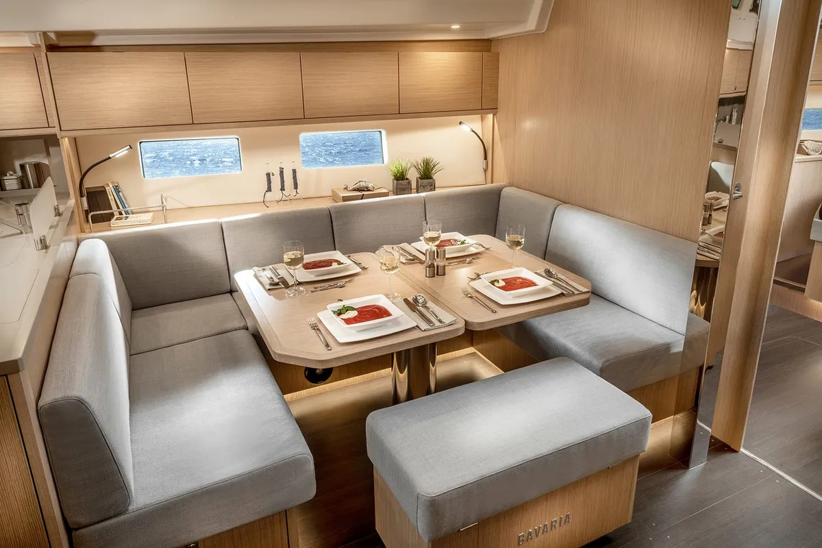 Salon of Sea Queen, a Bavaria C50 Style sailboat at Grad Pula, Croatia