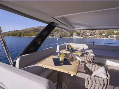 Crazy Horse, a Lagoon Lagoon Seventy 8 catamaran at Municipal Unit of Nea Peramos, Greece