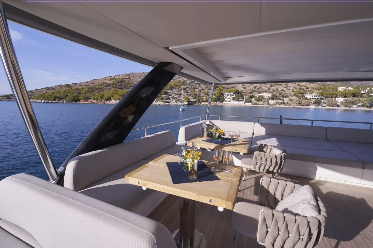 Crazy Horse, a Lagoon Lagoon Seventy 8 catamaran at Municipal Unit of Nea Peramos, Greece