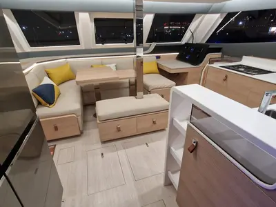 Salon of Art J, a Aventura Catamarans Aventura 45 catamaran at Pirovac, Croatia