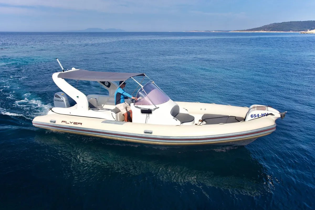 Flyer 828, a sailboat at Hvar town, Croatia
