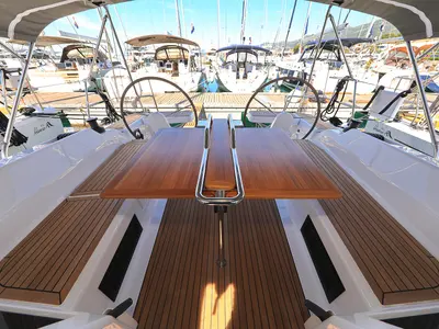 Deck of Sweet Summer, a Hanse Yachts Hanse 388 sailboat at Grad Kaštela, Croatia