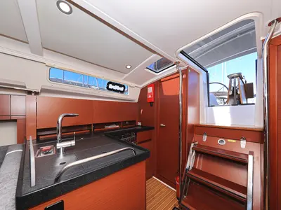 Galley of Sweet Summer, a Hanse Yachts Hanse 388 sailboat at Grad Kaštela, Croatia