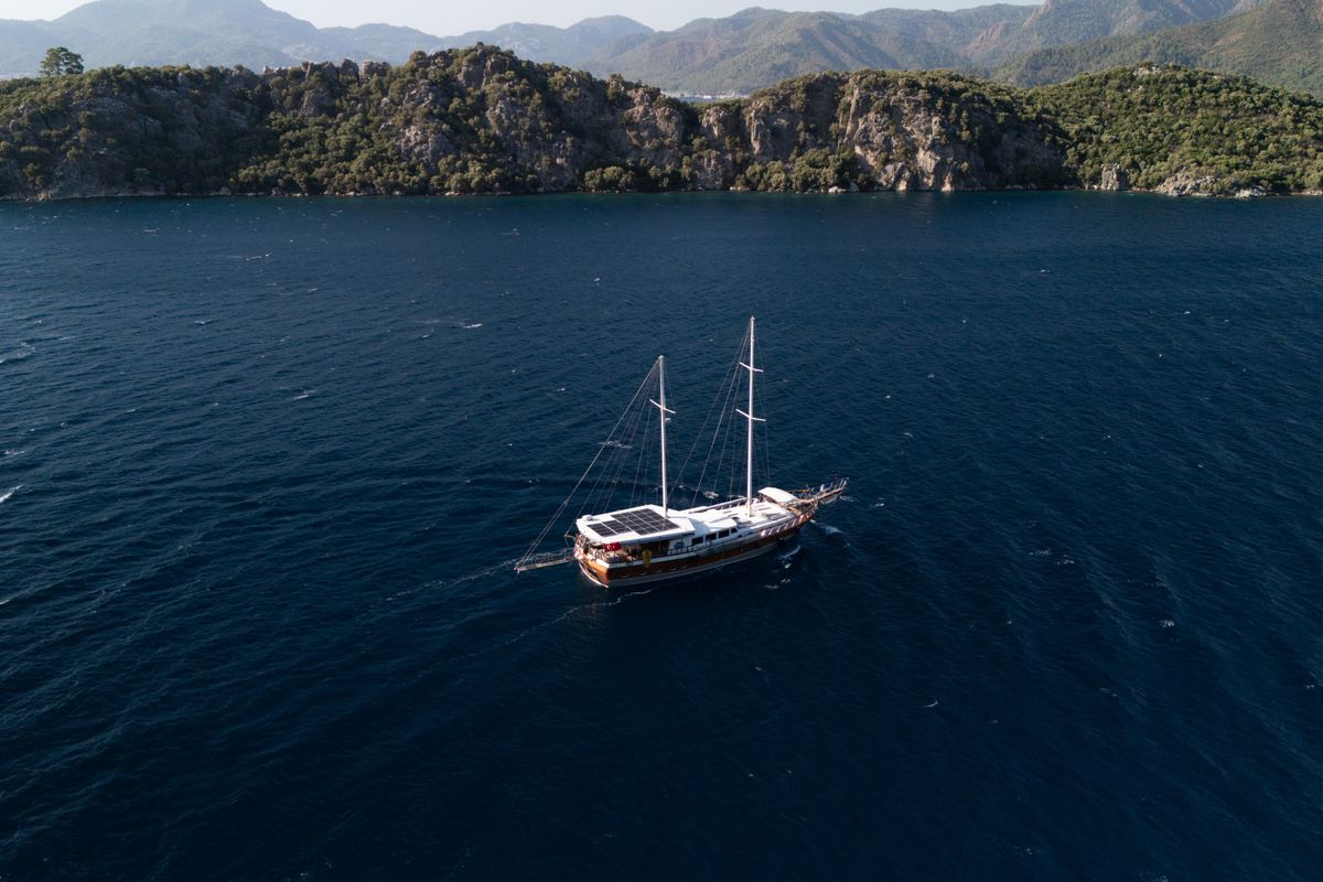 Exterior view of Hangover, a Gulet Gulet gulet at Marmaris, Turkey