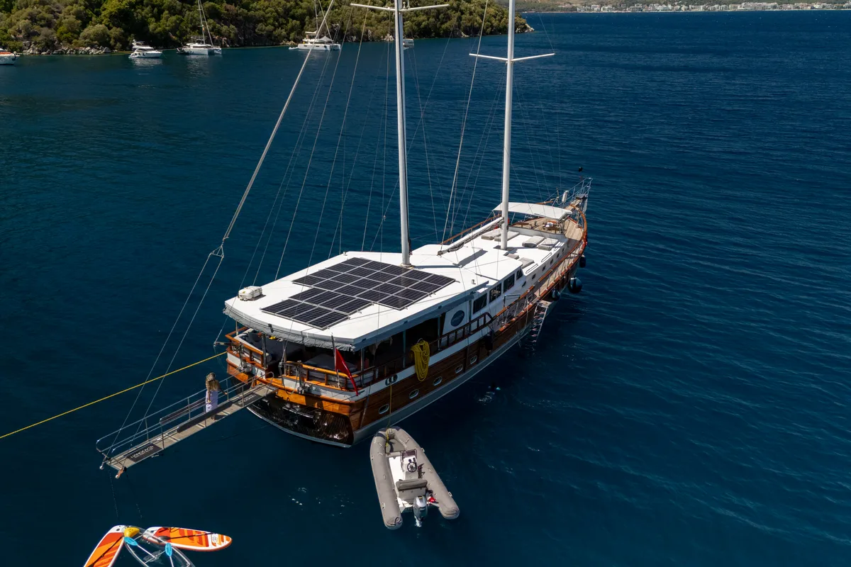 Exterior view of Hangover, a Gulet Gulet gulet at Marmaris, Turkey
