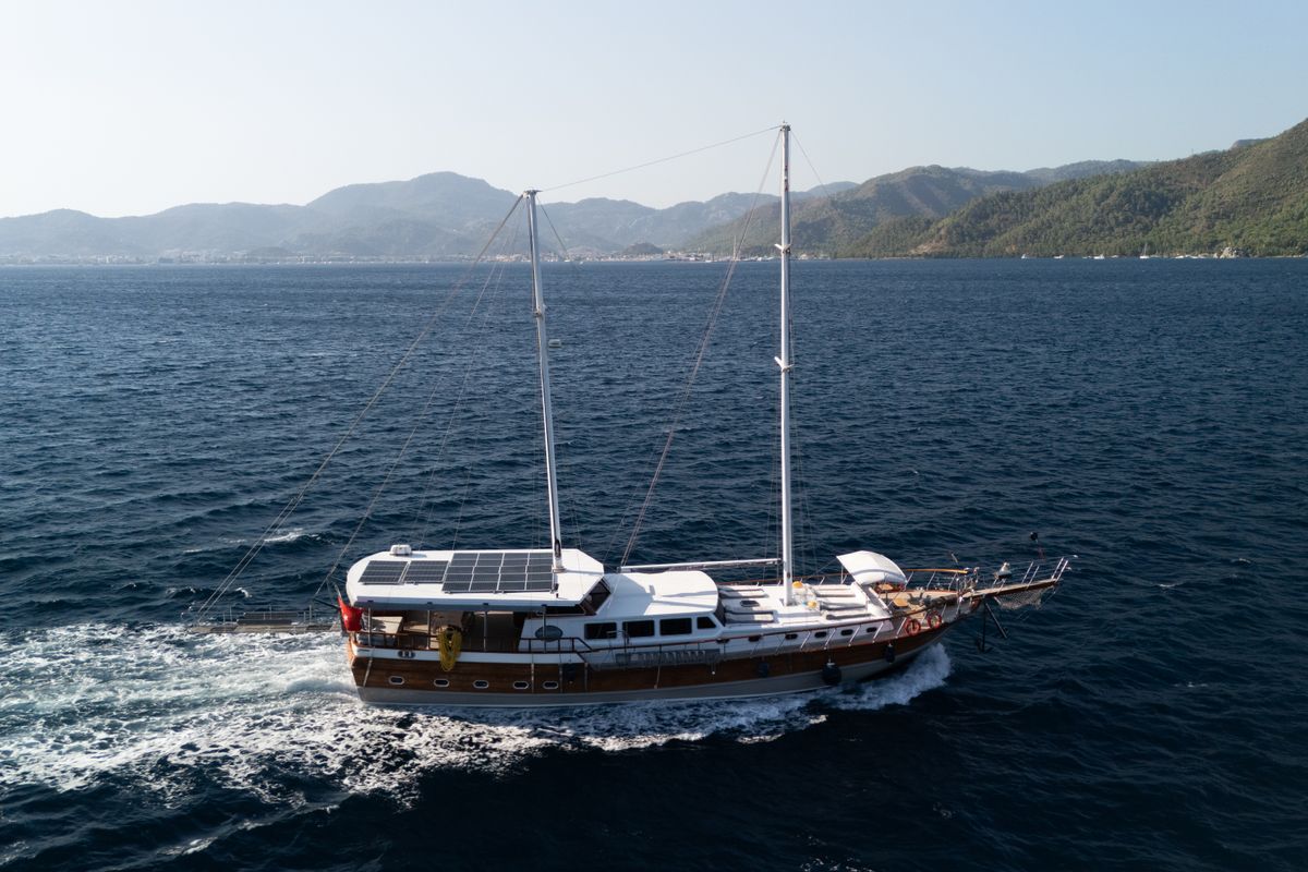 Exterior view of Hangover, a Gulet Gulet gulet at Marmaris, Turkey