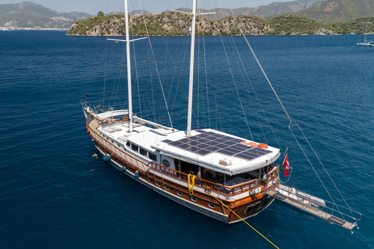 Exterior view of Hangover, a Gulet Gulet gulet at Marmaris, Turkey