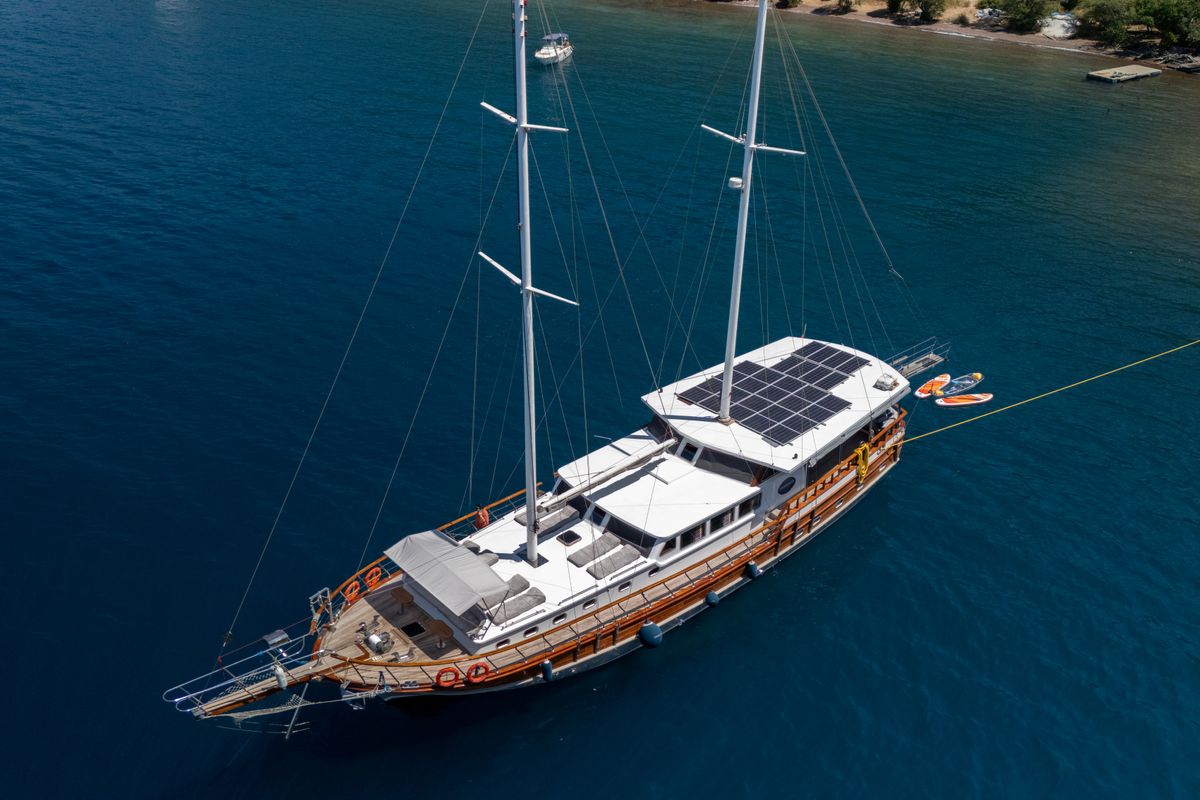 Exterior view of Hangover, a Gulet Gulet gulet at Marmaris, Turkey