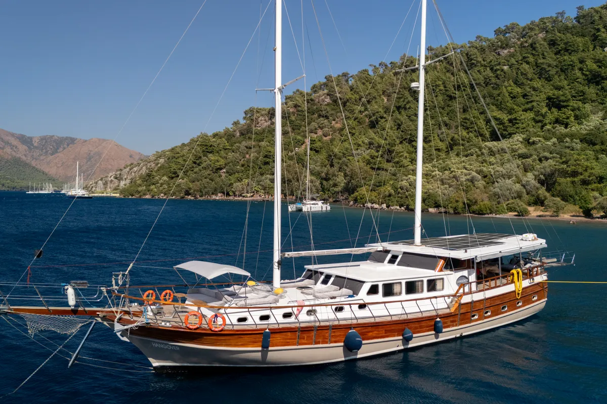 Exterior view of Hangover, a Gulet Gulet gulet at Marmaris, Turkey
