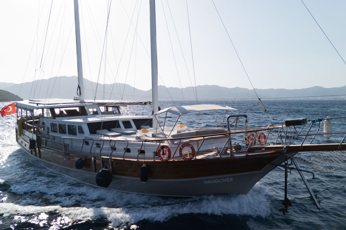 Exterior view of Hangover, a Gulet Gulet gulet at Marmaris, Turkey