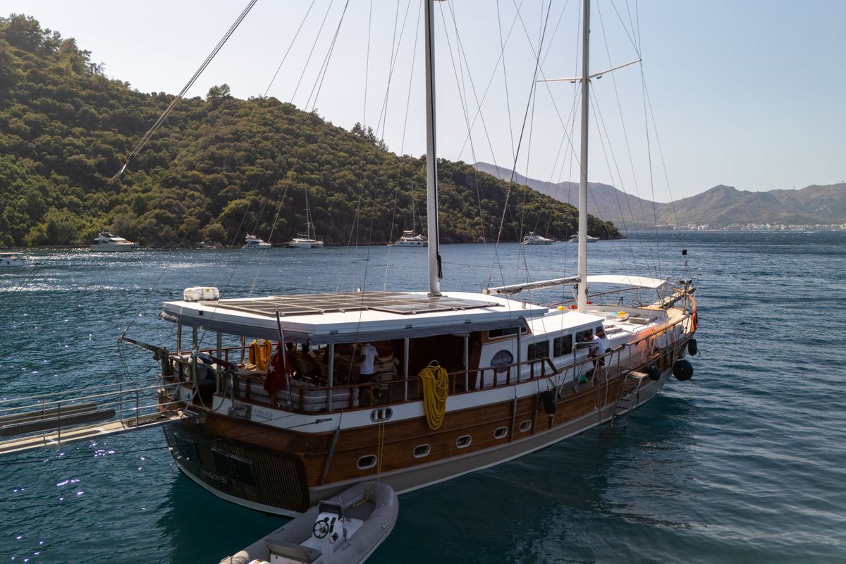 Exterior view of Hangover, a Gulet Gulet gulet at Marmaris, Turkey