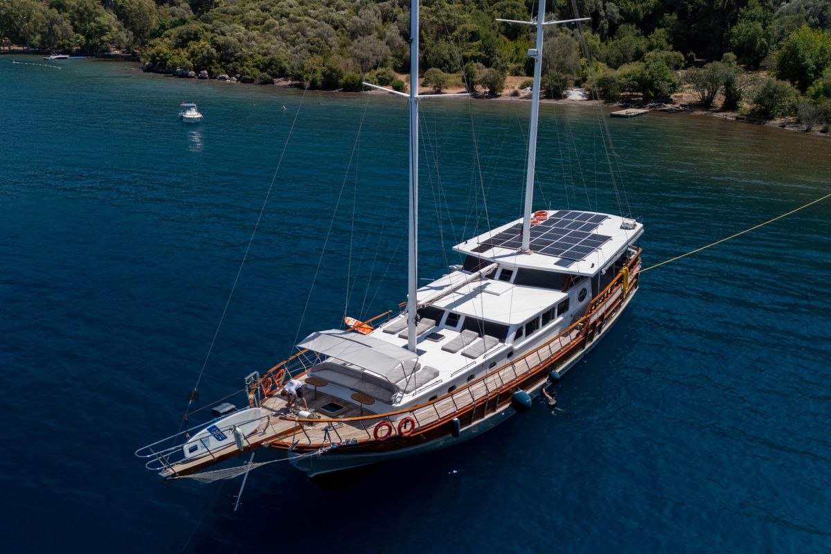 Exterior view of Hangover, a Gulet Gulet gulet at Marmaris, Turkey