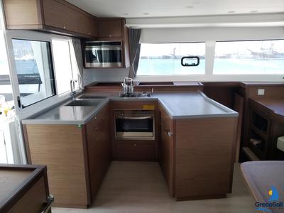 Galley of Grecostar, a Lagoon 450 Fly catamaran at Athens, Greece