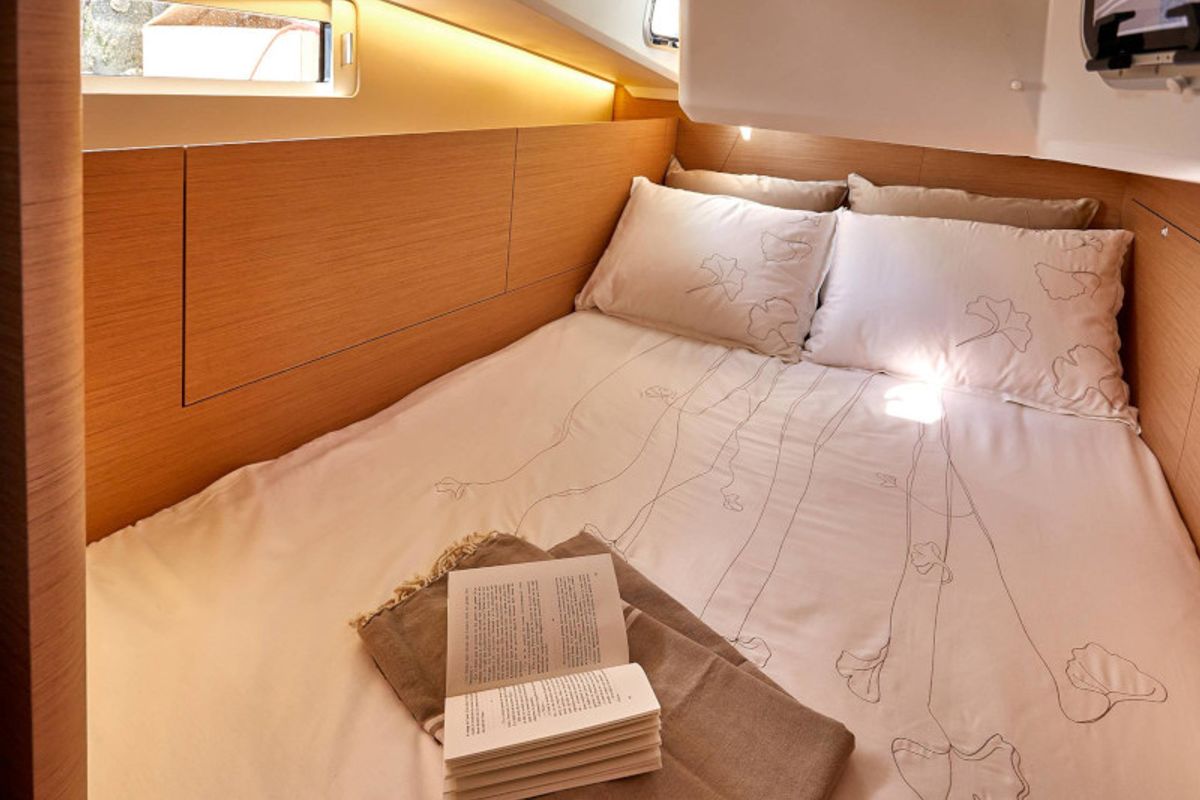 Cabin on Locean, a Jeanneau Sun Odyssey 410 sailboat at Municipal Unit of Lefkada, Greece