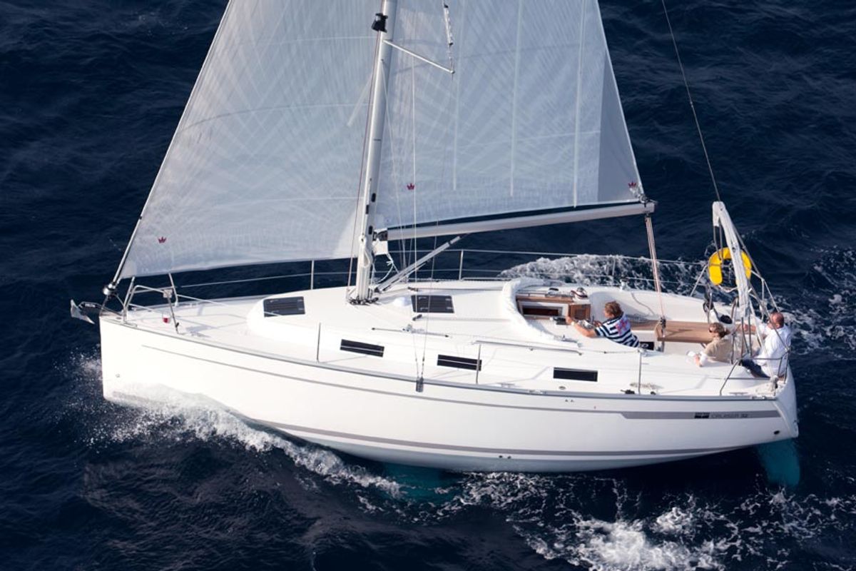 Exterior view of DANIELLE, a Bavaria Cruiser 32 sailboat at Grad Trogir, Croatia
