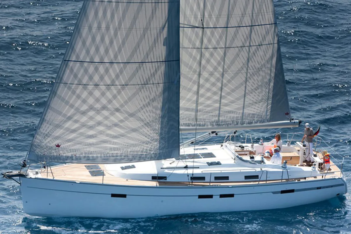 Exterior view of Nabucco, a Bavaria Cruiser 45 sailboat at Općina Sukošan, Croatia