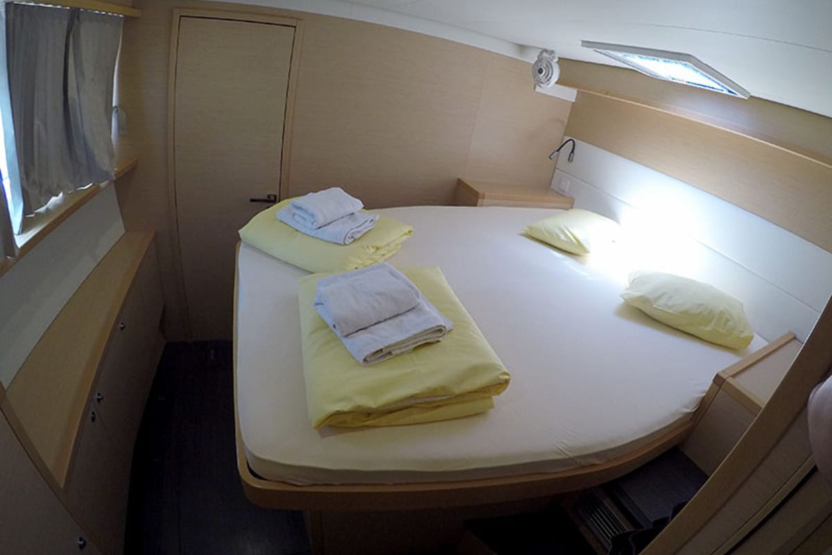 Cabin on LinaHanna, a Lagoon 52 F catamaran at Grad Šibenik, Croatia