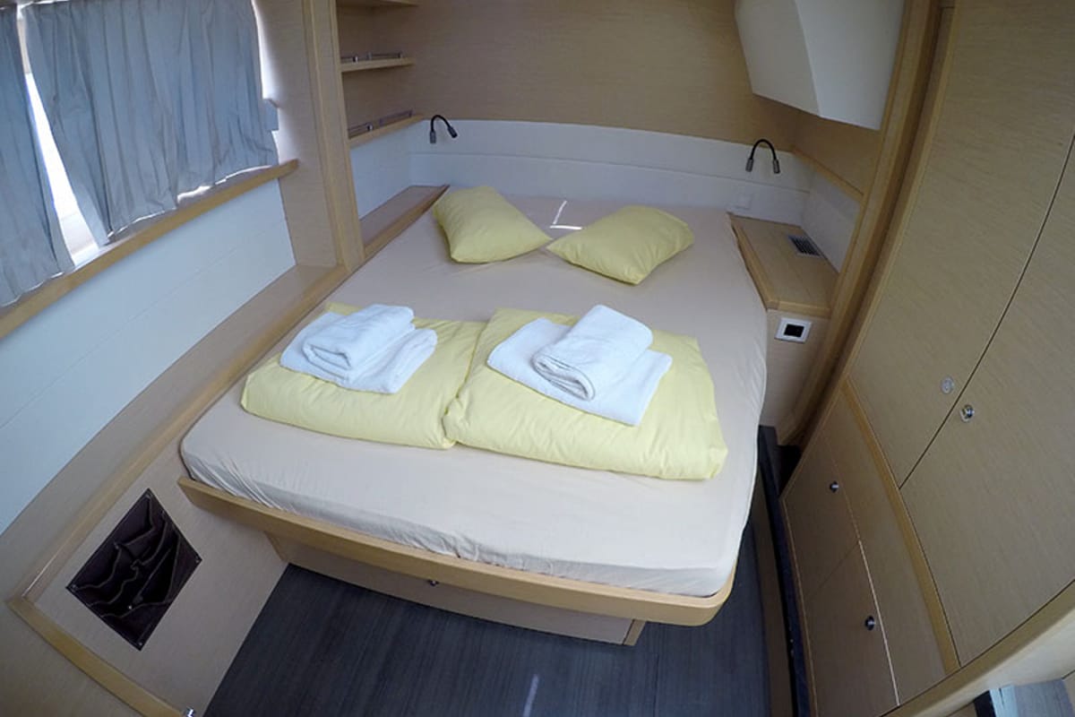 Cabin on LinaHanna, a Lagoon 52 F catamaran at Grad Šibenik, Croatia