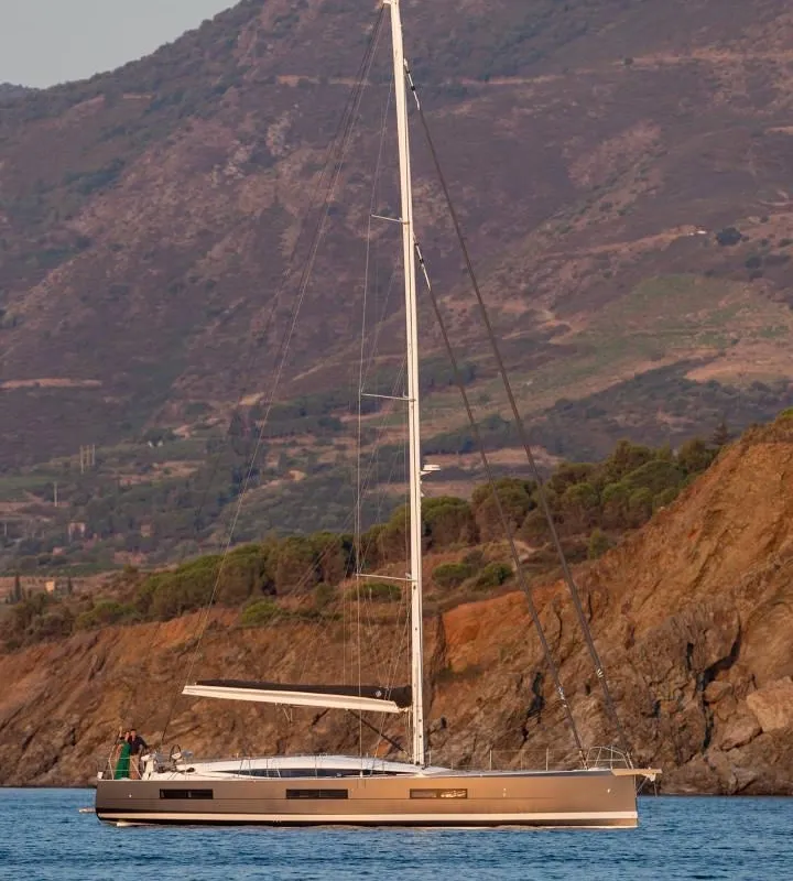 Elyvian Breeze, a Jeanneau 60 sailboat at Santa Maria di Leuca, Italy