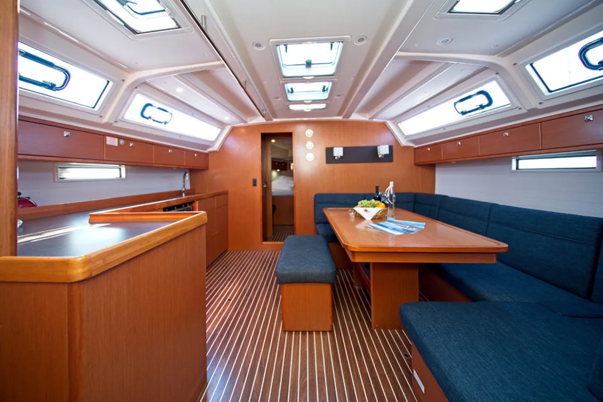 Galley of MH 53, a Bavaria Cruiser 46 sailboat at Murter, Croatia