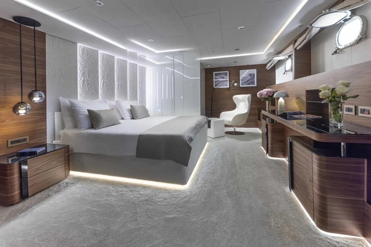 Cabin on Anthea, a Odisej Ltd MY Custom Anthea yacht at Split, Croatia