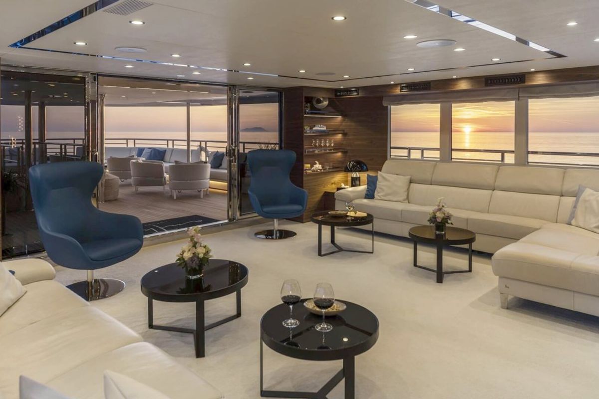 Salon of Anthea, a Odisej Ltd MY Custom Anthea yacht at Split, Croatia