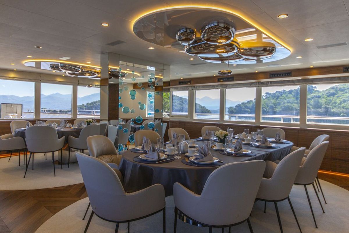 Salon of Anthea, a Odisej Ltd MY Custom Anthea yacht at Split, Croatia