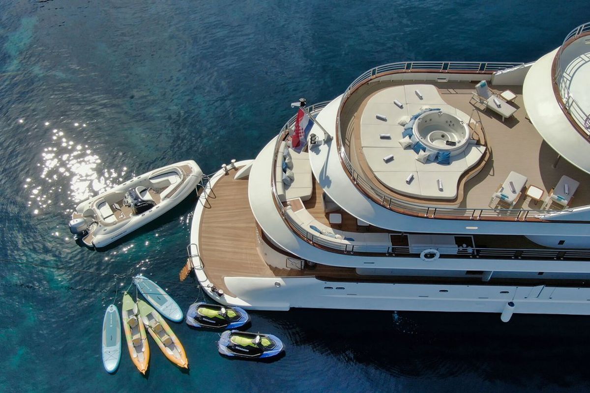 Exterior view of Anthea, a Odisej Ltd MY Custom Anthea yacht at Split, Croatia