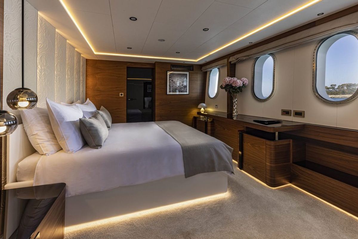 Cabin on Anthea, a Odisej Ltd MY Custom Anthea yacht at Split, Croatia